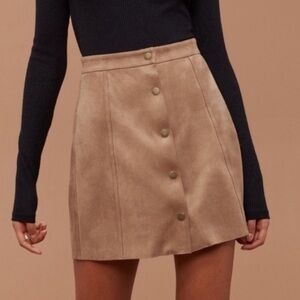 Aritzia Wilfred Free Vegan Suede Mini Skirt Size 2